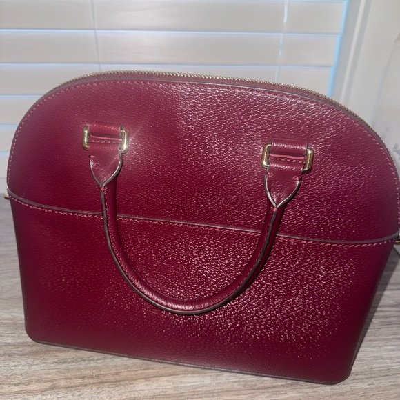 Kate Spade Red Leather Satchel Sophisticated Design - Picture 2 of 4